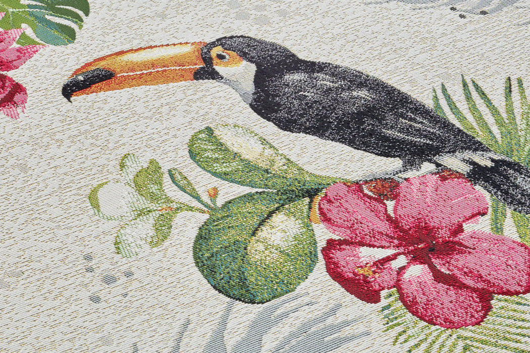 Hanse Home flair tropical dream cream Multicoloured, Cream Living Room Floral Rug.