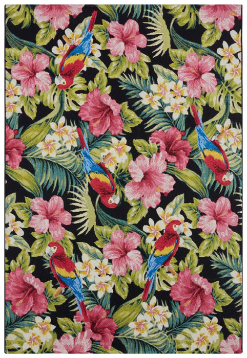 Hanse Home flair tropical feeling Multicoloured Living Room Floral Rug.