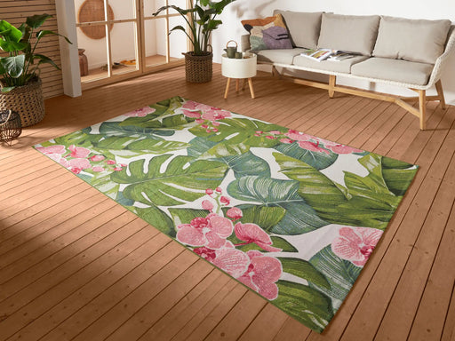Hanse Home flair tropical flowers Multicoloured Living Room Floral Rug.