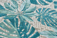 Hanse Home flair tropical leaves turqouise Blue Living Room Floral Rug.
