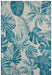 Hanse Home flair tropical leaves turqouise Blue Living Room Floral Rug.