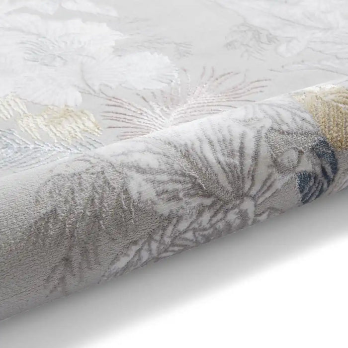 Think Rugs laurence llewelyn bowen tropicana pearl Grey Living Room Floral Rug.