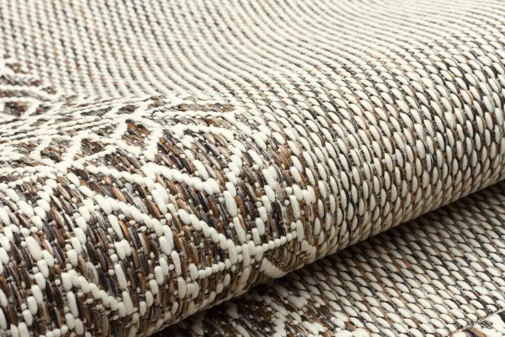Nourison terrazo trz01 earth Brown Outdoor  Flat Weave Rug.