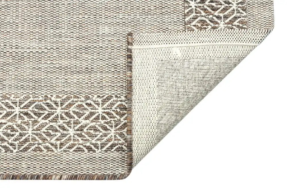 Nourison terrazo trz01 earth Brown Outdoor  Flat Weave Rug.