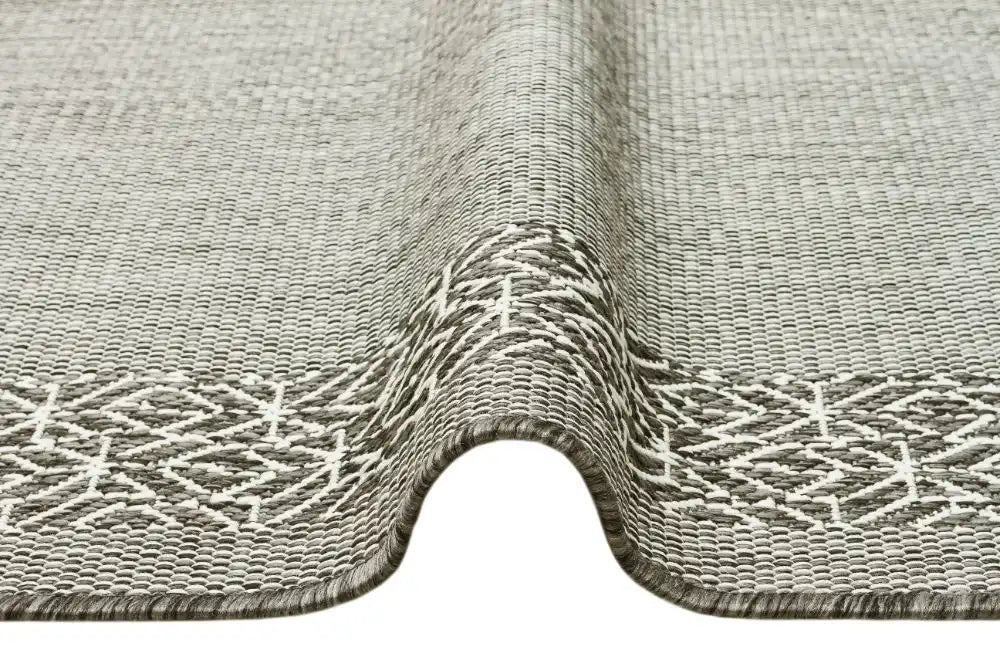 Nourison terrazo trz01 grey Grey Outdoor  Flat Weave Rug.