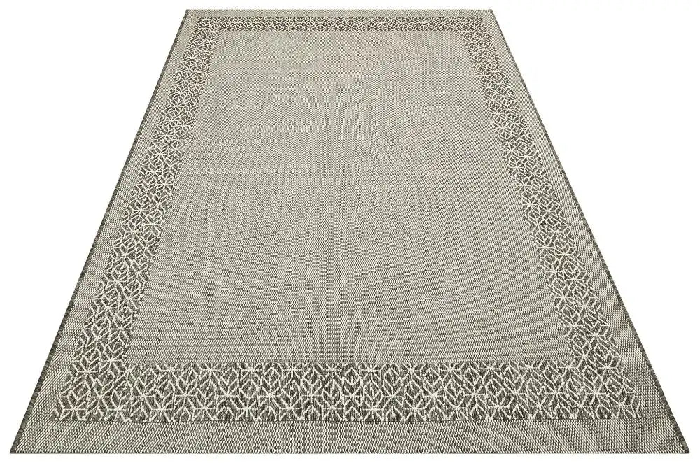 Nourison terrazo trz01 grey Grey Outdoor  Flat Weave Rug.
