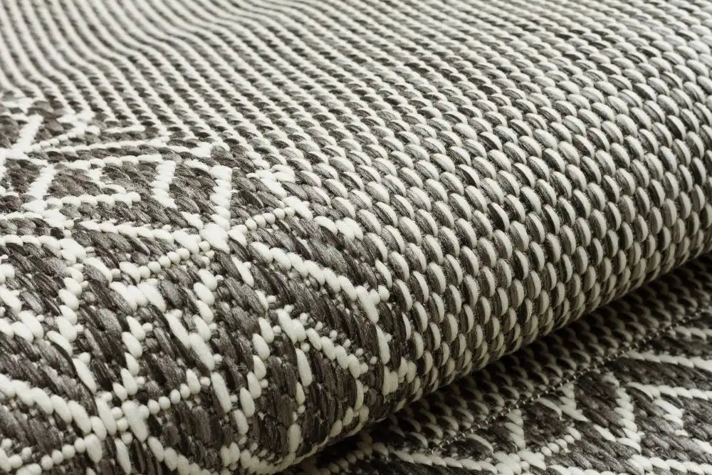 Nourison terrazo trz01 grey Grey Outdoor  Flat Weave Rug.