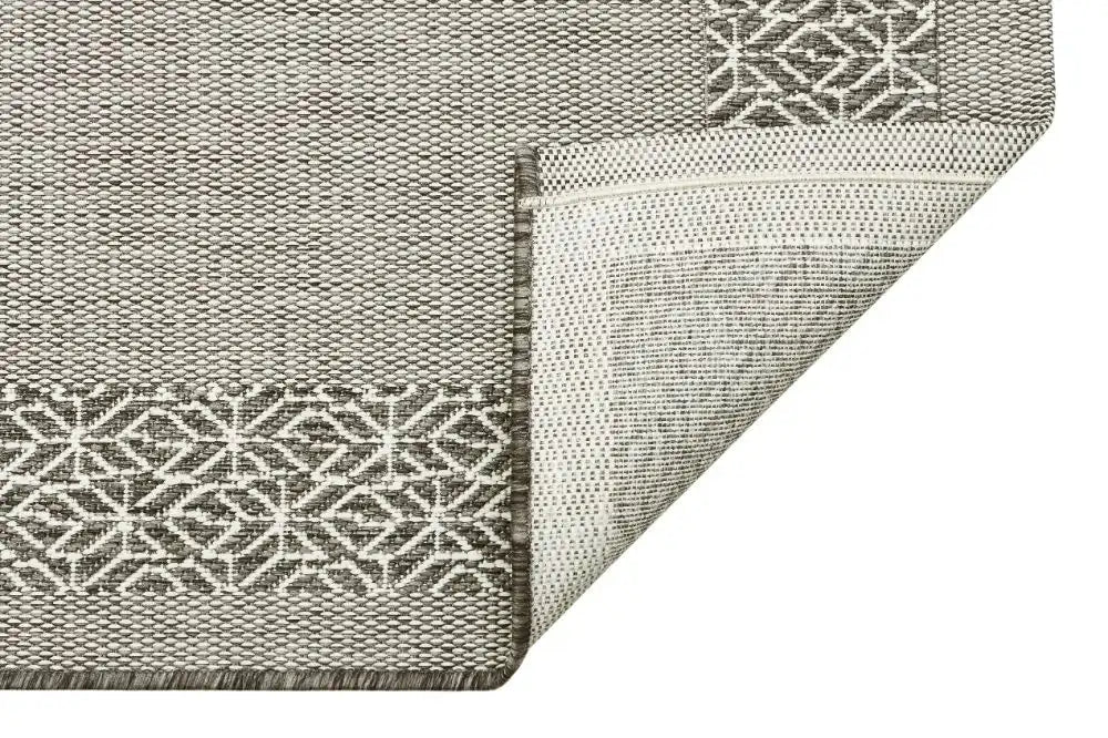 Nourison terrazo trz01 grey Grey Outdoor  Flat Weave Rug.
