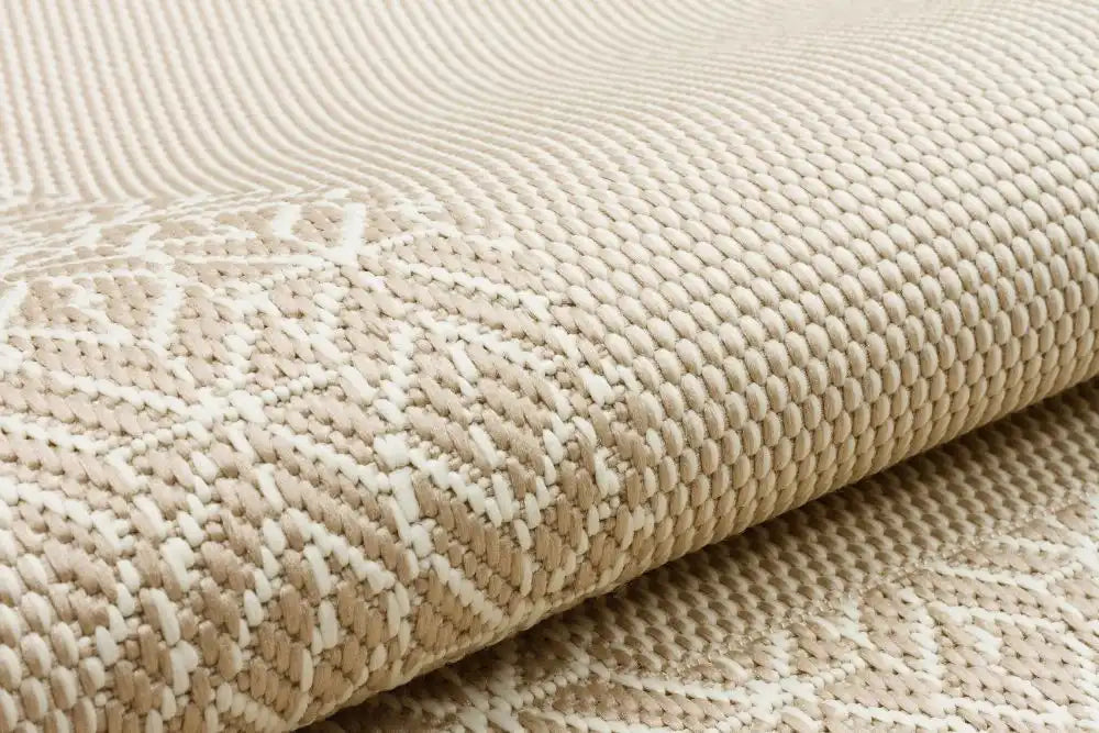 Nourison terrazo trz01 natural Beige Outdoor  Flat Weave Rug.