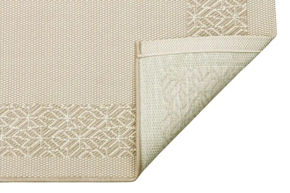 Nourison terrazo trz01 natural Beige Outdoor  Flat Weave Rug.