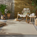 Nourison terrazo trz01 natural Beige Outdoor  Flat Weave Rug.