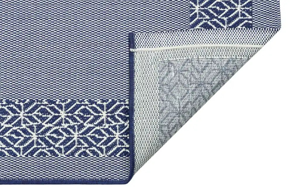 Nourison terrazo trz01 navy Blue Outdoor  Flat Weave Rug.