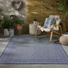 Nourison terrazo trz01 navy Blue Outdoor  Flat Weave Rug.