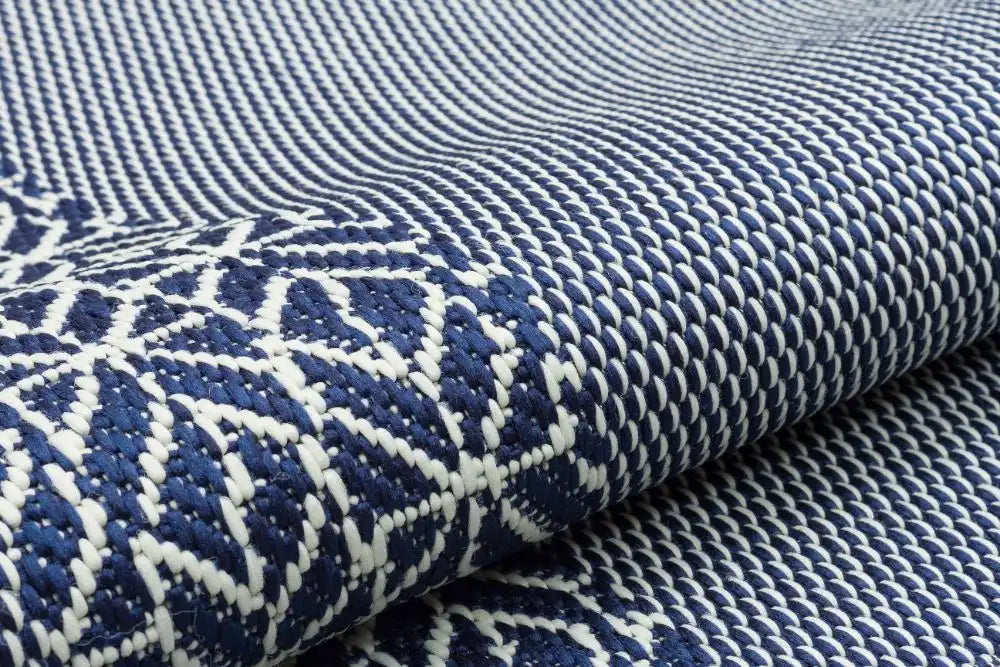 Nourison terrazo trz01 navy Blue Outdoor  Flat Weave Rug.