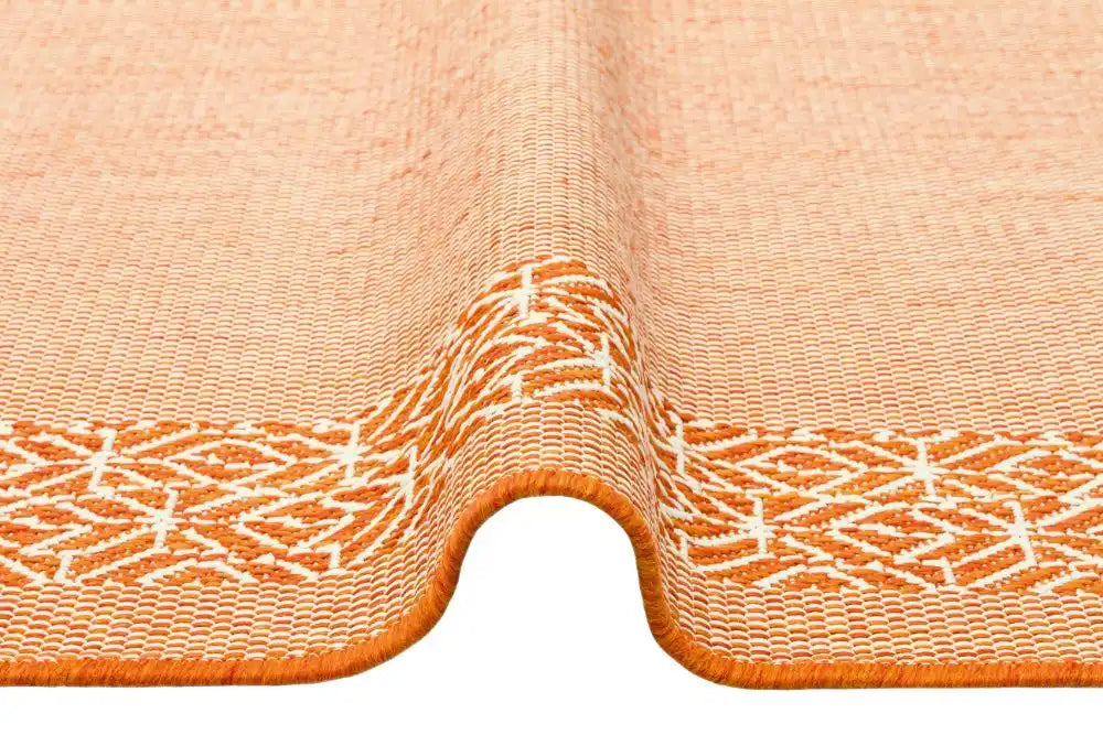 Nourison terrazo trz01 orange Orange Outdoor  Flat Weave Rug.