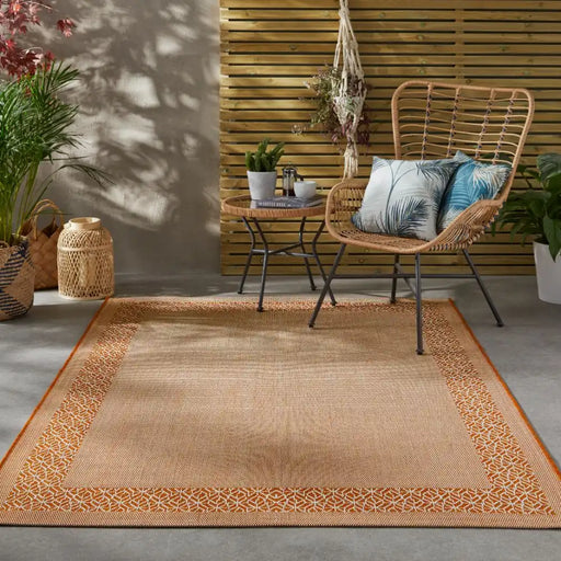 Nourison terrazo trz01 orange Orange Outdoor  Flat Weave Rug.