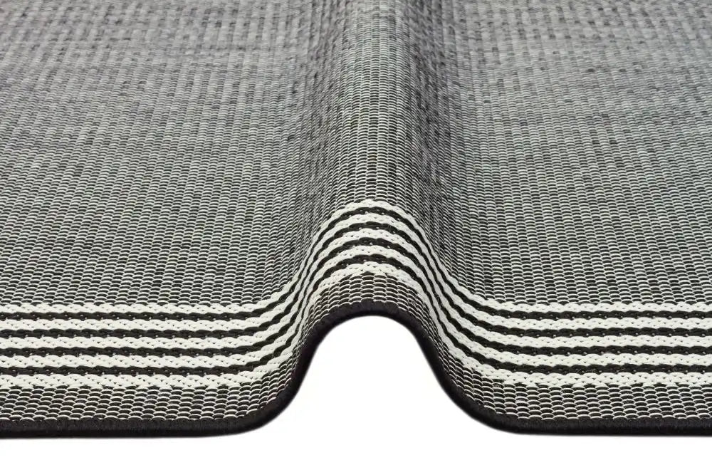 Nourison terrazo trz02 black Black Outdoor  Flat Weave Rug.