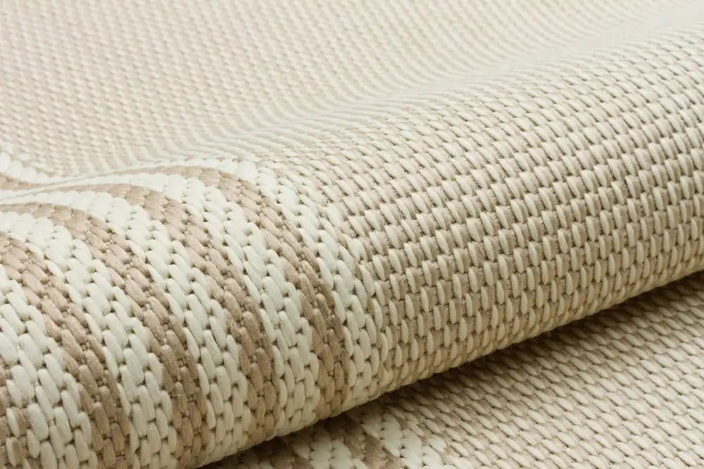 Nourison terrazo trz02 natural Beige Outdoor  Flat Weave Rug.