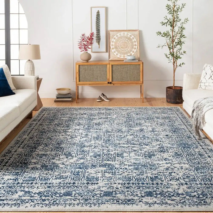 Surya rom vicky 2309 blue Blue Living Room  Rug.