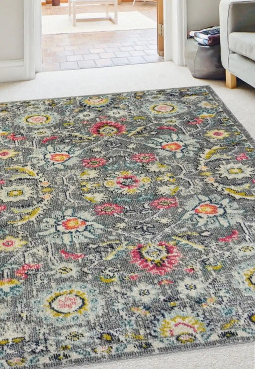 Homemaker villa vintage Multicoloured Living Room Geometric Rug.