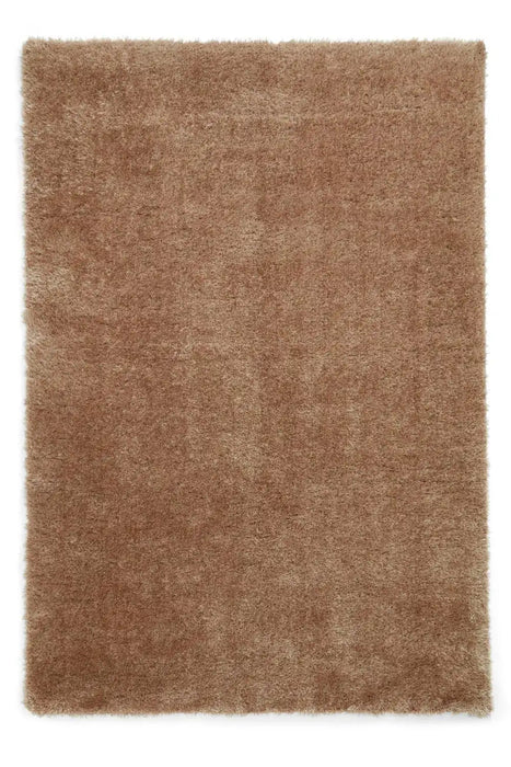 Think Rugs lux shaggy walnut Brown Living Room Shaggy Rug.