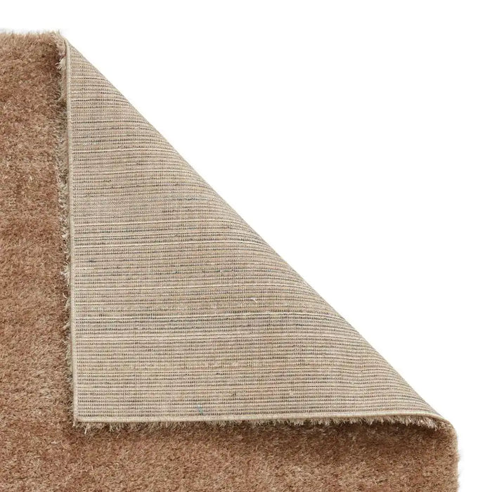 Think Rugs lux shaggy walnut Brown Living Room Shaggy Rug.