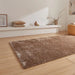 Think Rugs lux shaggy walnut Brown Living Room Shaggy Rug.