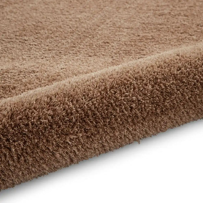 Think Rugs kara washable walnut Brown Living Room Shaggy Rug.