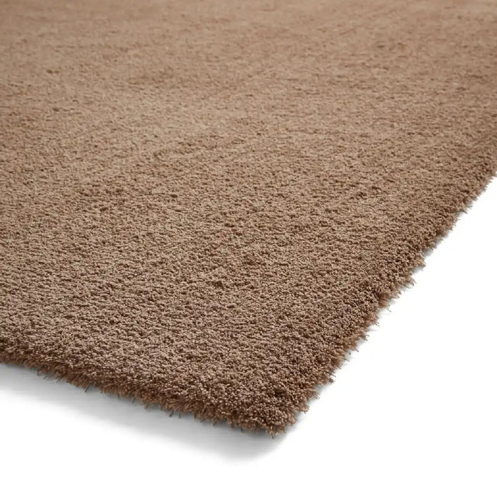 Think Rugs kara washable walnut Brown Living Room Shaggy Rug.
