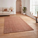 Think Rugs kara washable walnut Brown Living Room Shaggy Rug.