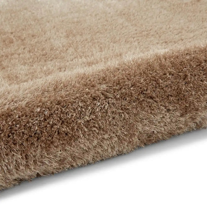 Think Rugs lux shaggy walnut Brown Living Room Shaggy Rug.