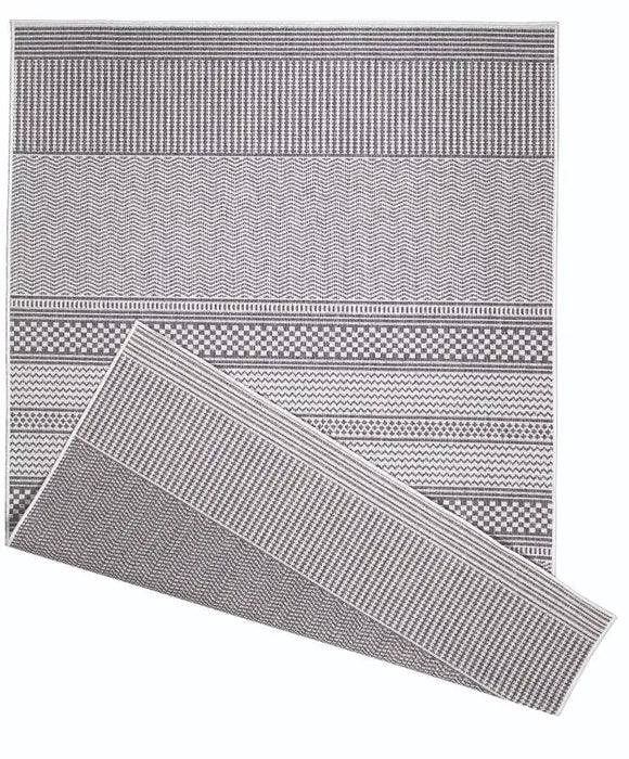 Likewise Matting duo weave indoor outdoor weave grey Grey Outdoor  Flat Weave Rug.