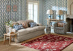 Sanderson sanderson woodland glade damson red 146800 Red Living Room Wool Rug.