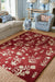 Sanderson sanderson woodland glade damson red 146800 Red Living Room Wool Rug.