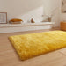 Think Rugs lux shaggy yellow Yellow Living Room Shaggy Rug.