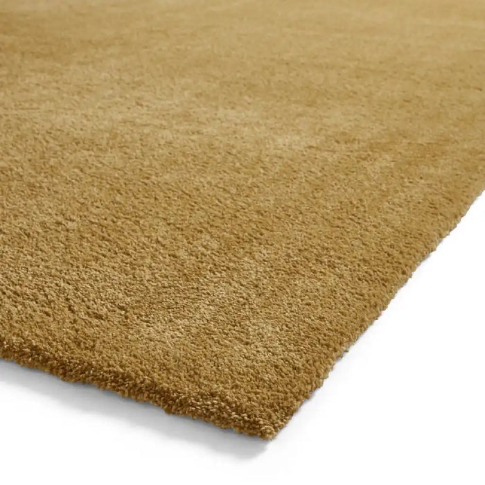 Think Rugs cove yellow Yellow Living Room Shaggy Rug.