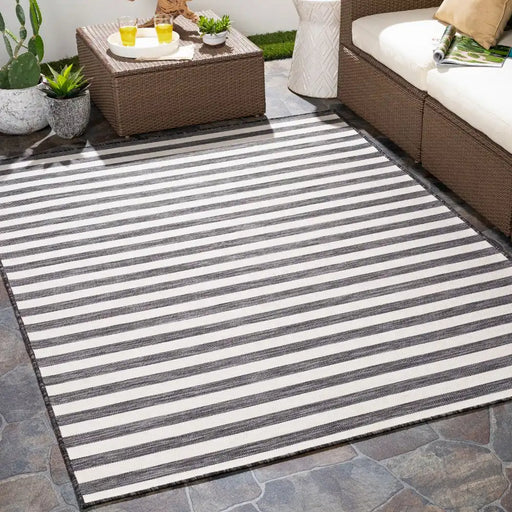 Surya psa zaki 2382 black Black, Ivory Living Room  Rug.