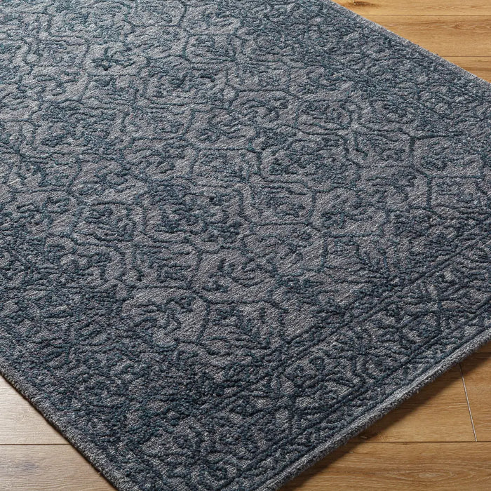 Sicily Hand Tufted Charcoal Blue Wool Traditional Vintage Boho Living Dining Bedroom SCY2302 Rug