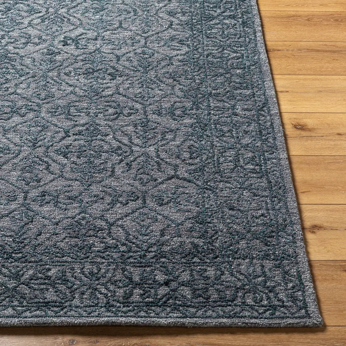 Sicily Hand Tufted Charcoal Blue Wool Traditional Vintage Boho Living Dining Bedroom SCY2302 Rug