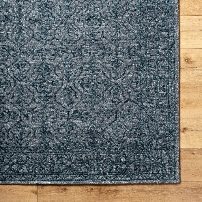 Sicily Hand Tufted Charcoal Blue Wool Traditional Vintage Boho Living Dining Bedroom SCY2302 Rug
