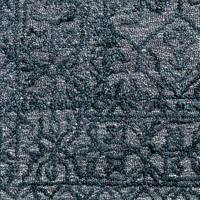 Sicily Hand Tufted Charcoal Blue Wool Traditional Vintage Boho Living Dining Bedroom SCY2302 Rug