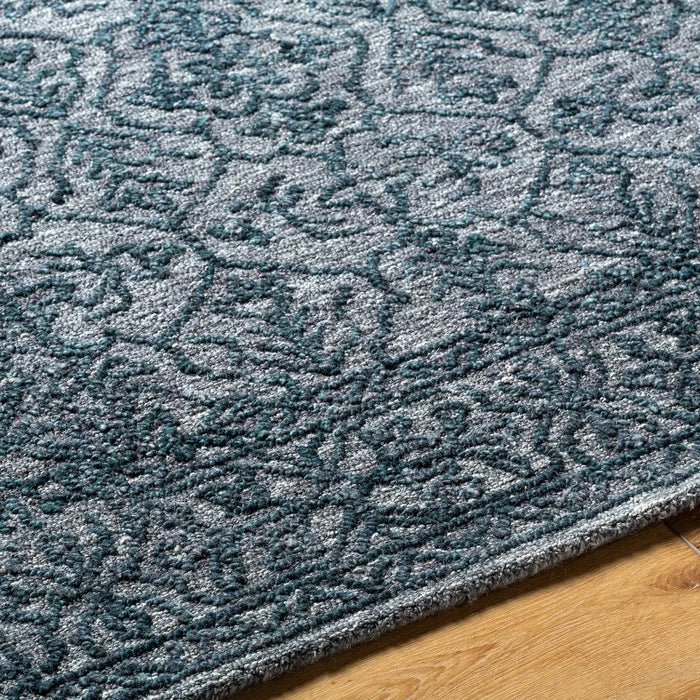 Sicily Hand Tufted Charcoal Blue Wool Traditional Vintage Boho Living Dining Bedroom SCY2302 Rug
