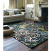 Morris & Co seaweed ink 28008 Blue, Multicoloured Living Room Wool Rug.
