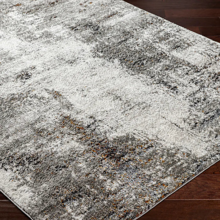MAYLENE Abstract Modern Marble Charcoal Rug