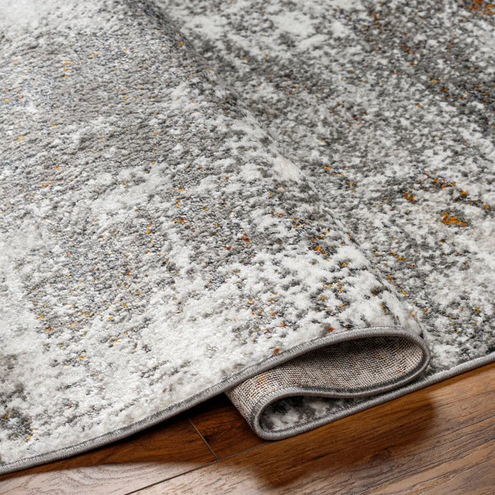 MAYLENE Abstract Modern Marble Charcoal Rug