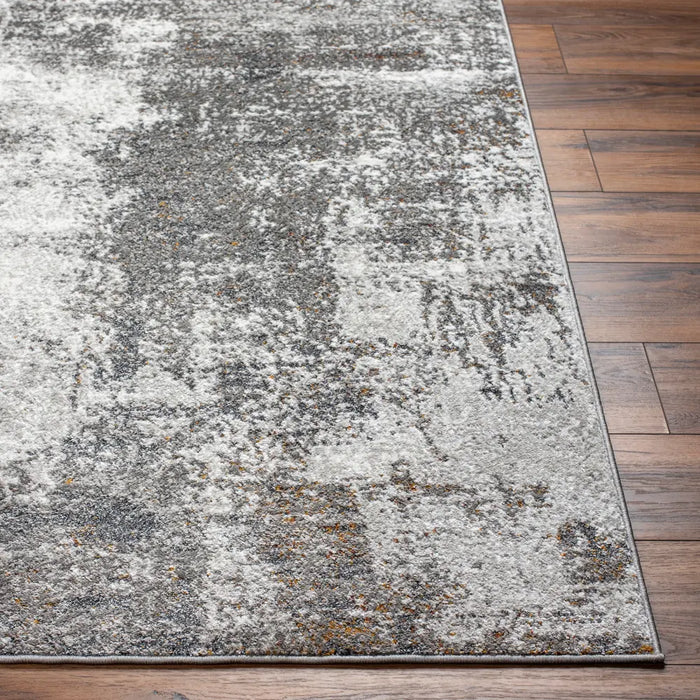 MAYLENE Abstract Modern Marble Charcoal Rug