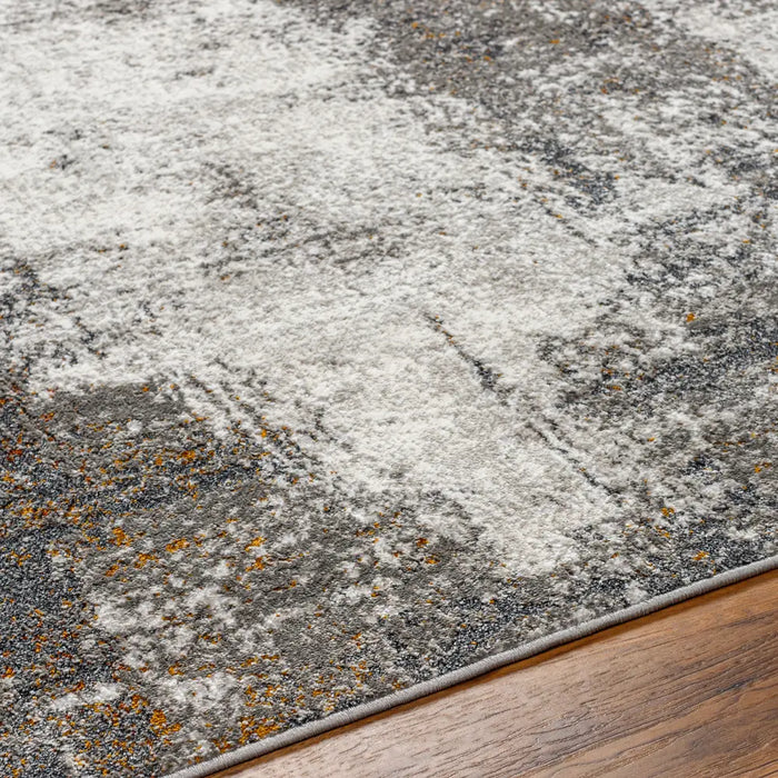 MAYLENE Abstract Modern Marble Charcoal Rug
