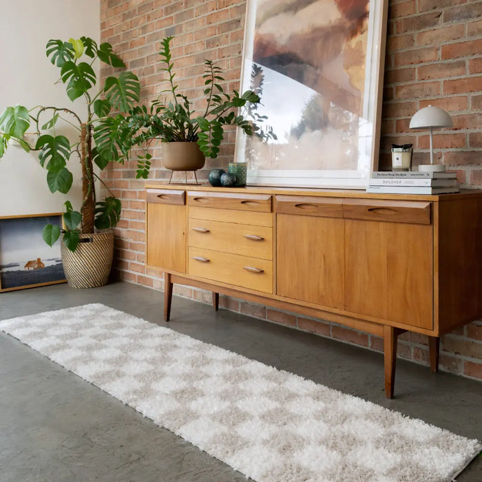 Checkers Konnie Beige Shaggy