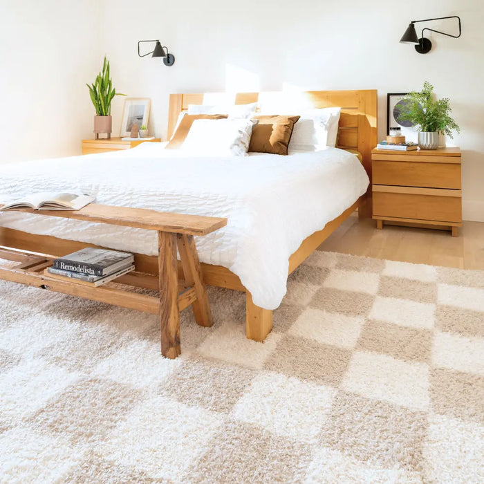 Checkers Konnie Beige Shaggy