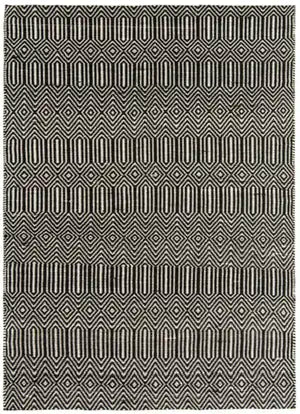 Asiatic sloan black Black Living Room Striped Rug.